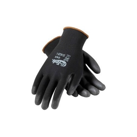 Pip Polyurethane, Flat, Palm & Fingers, 3 Abrasion Level, Black, M 33-B125/M